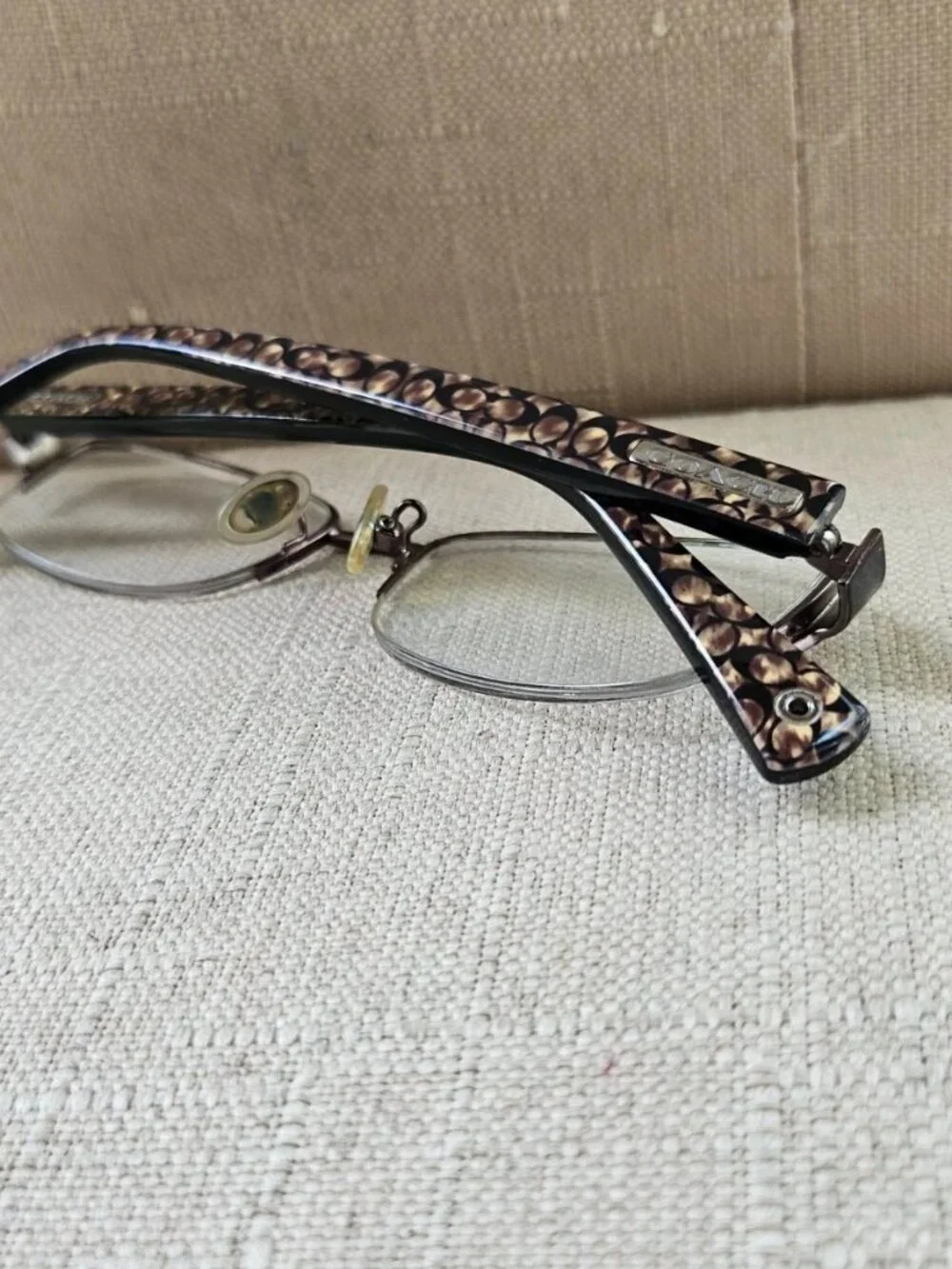 Coach Eyeglasses Frame EULALIA Satin Gunmetal/Beige Ocelot Sig C Eyewear Glasses